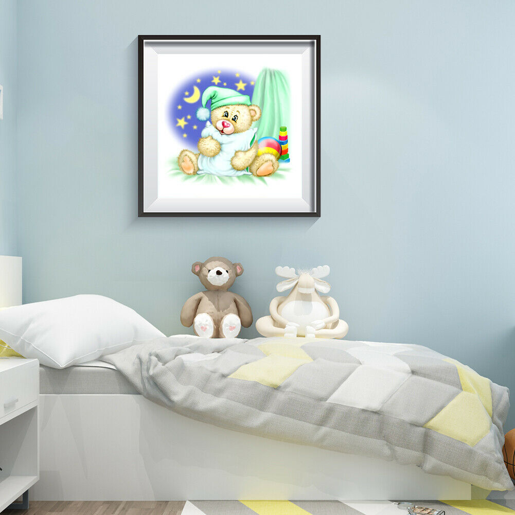 Cartoon Bear 5D DIY Full Round Drill Diamond Painting Mosaic Cross Stitch @