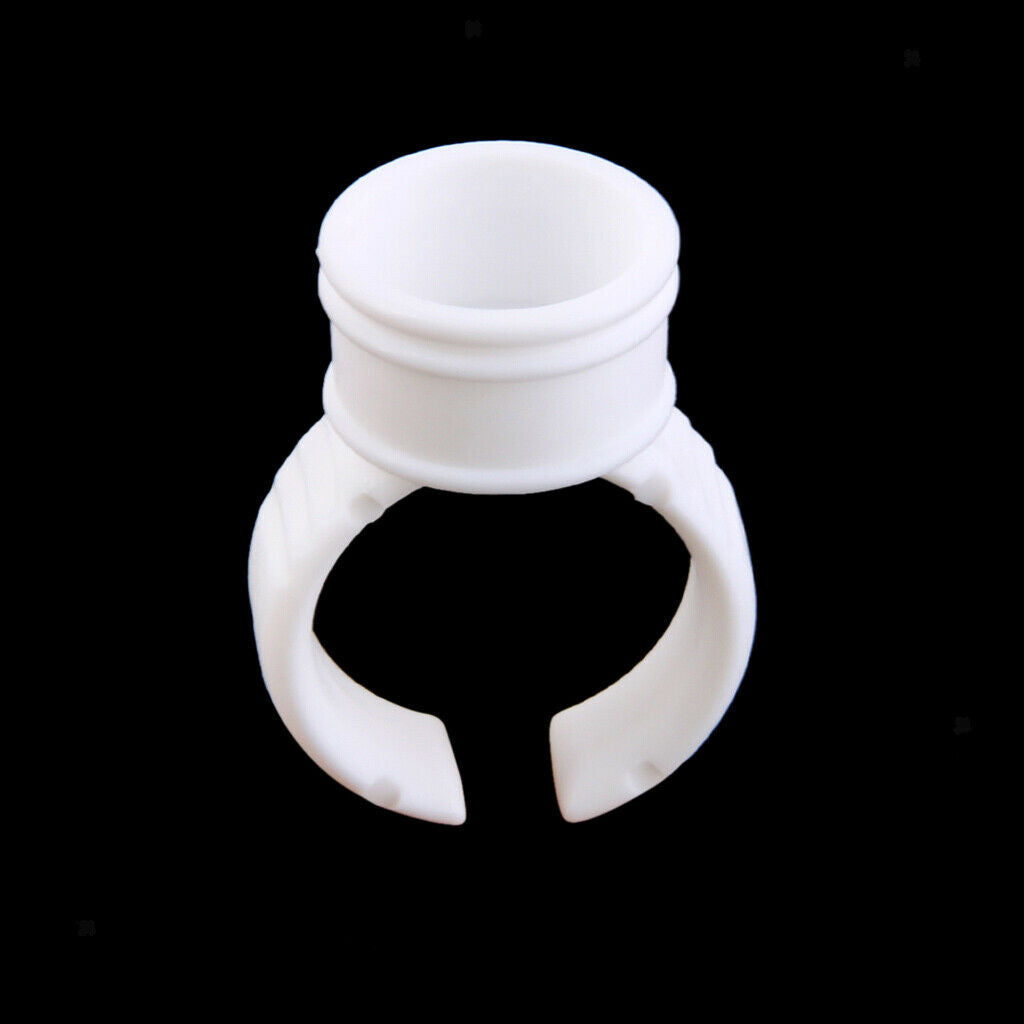 300 Pack Plastic Eyelash Extension Tattoo Permanent Makeup Ink Holder Rings
