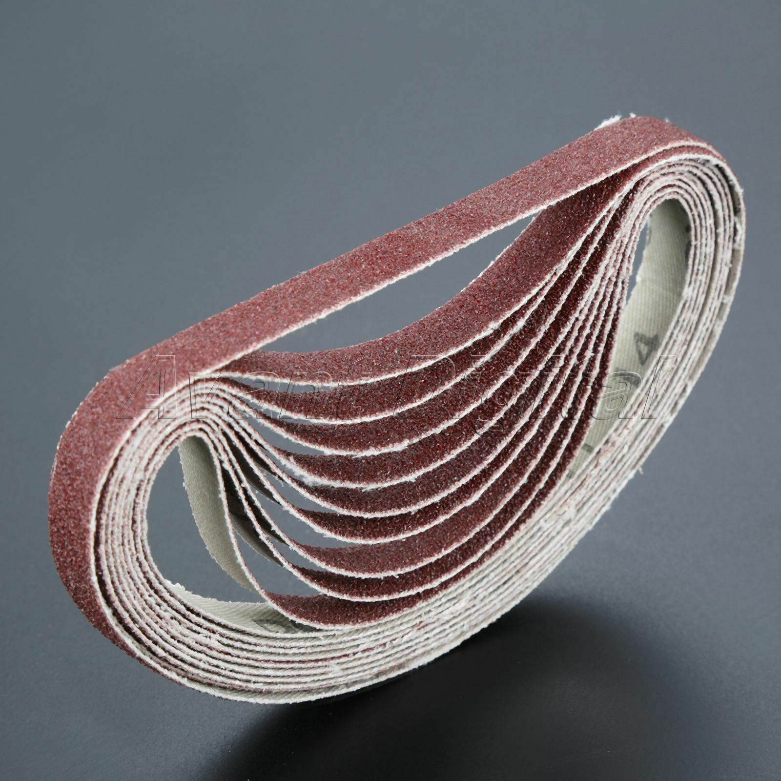 Aluminium Oxide 80# Grit Sharpening Belts Sander Abrasive Sanding Paper 10pcs