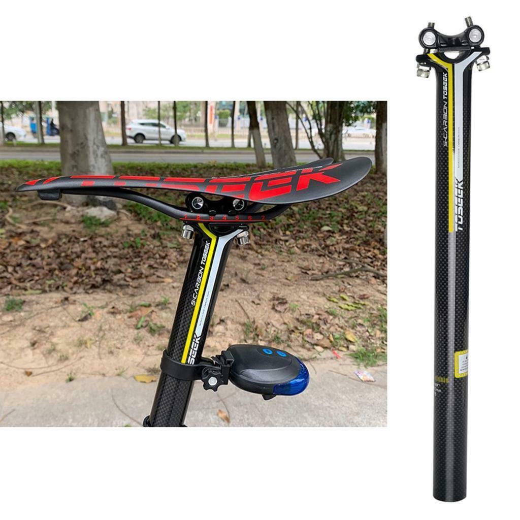 Carbon Fibre Seatpost Bicycle Seat Post Tube Seat 30.8mm Yellow 30.8x400mm