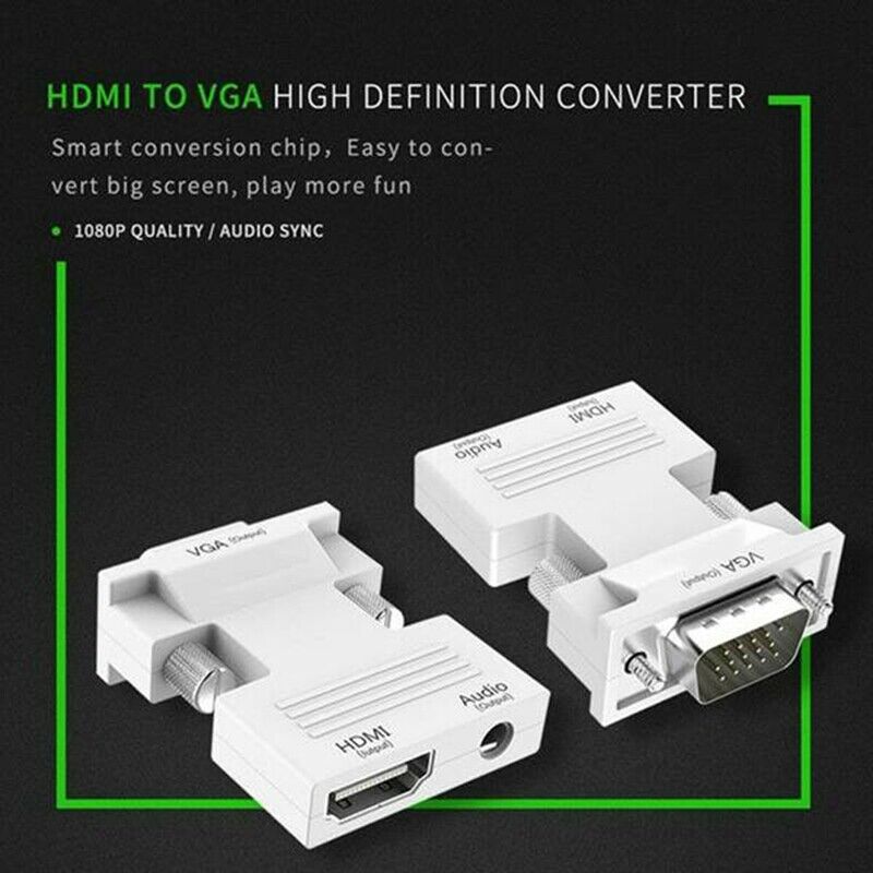 1080P MI to VGA Adapter Female to Male Digital to Analog Audio Video ConverterU2