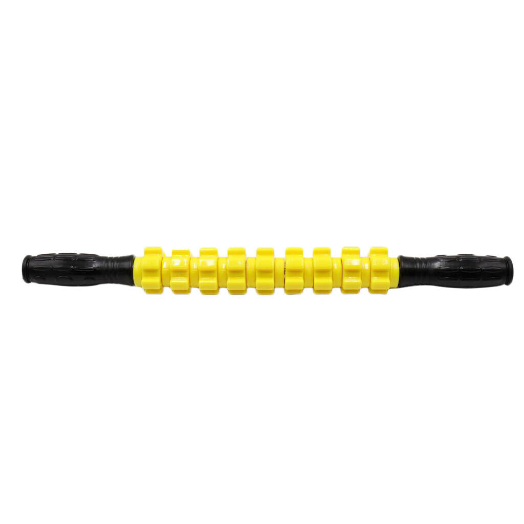 Handheld Massage Roller Stick Full Body Deep Tissue Massage Tool Yellow
