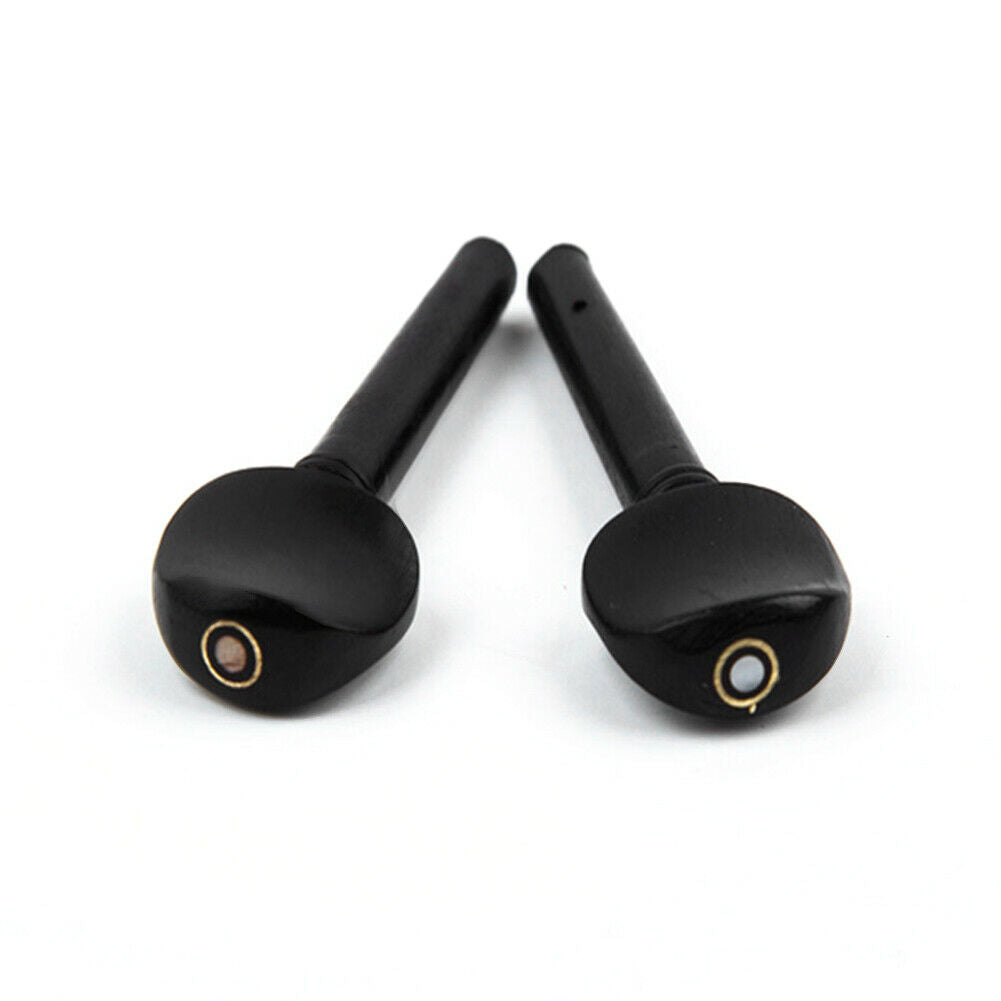 4pcs Ebony Violin Tuning Pegs Tuners with End Pin Fiddle Strings Instrument @