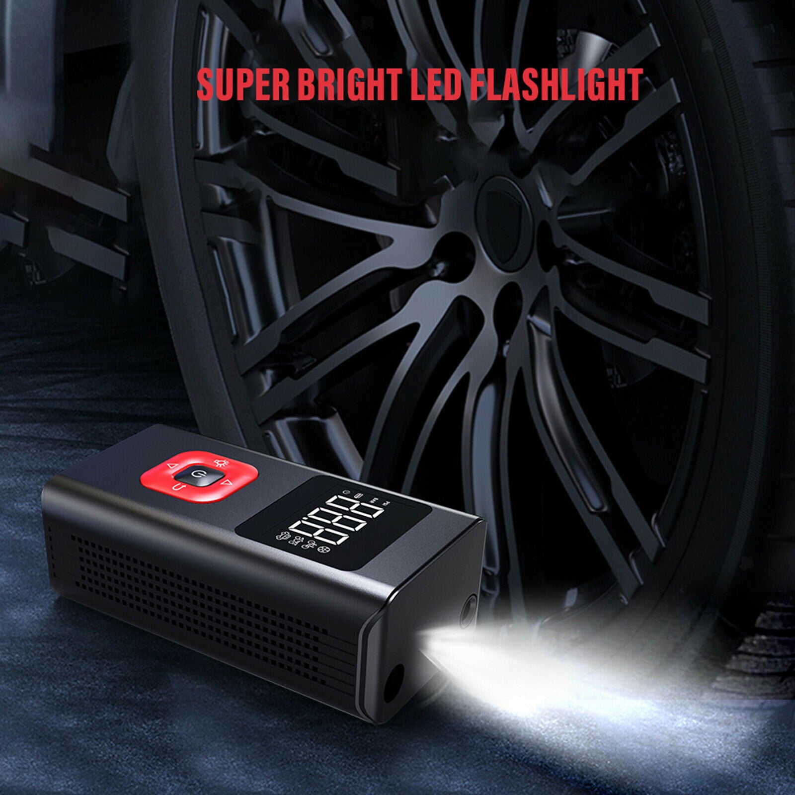 Portable Car Air Compressor Electric Ball Bicycle Air Inflator Pump 2500mAh