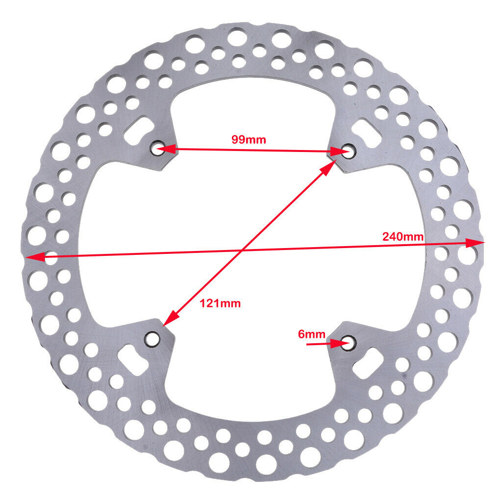 1 piece motorcycle rear brake disc for reliable braking performance