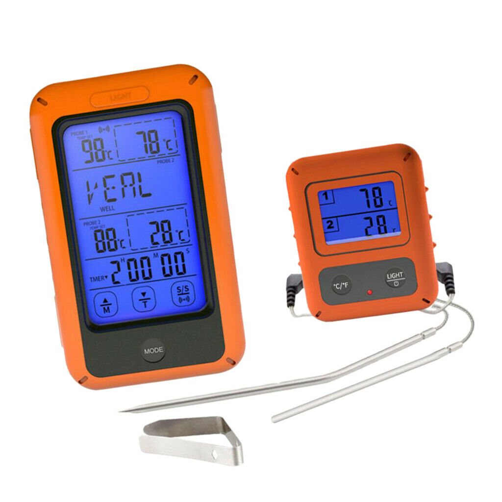 Wireless thermometer with probe temperature with sensor incl. Display LCD