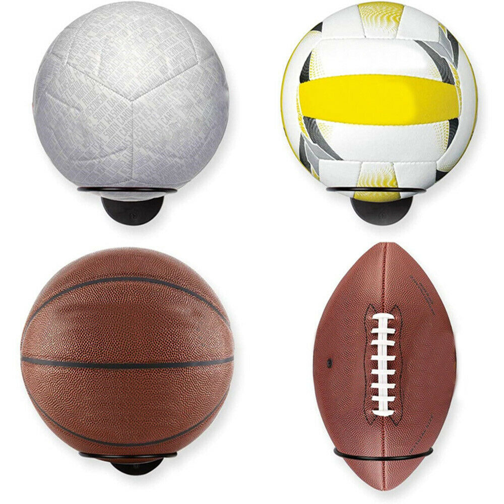 Wall Mounted Metal Ball Rack Holder Basketball Football Hoop Display Storage