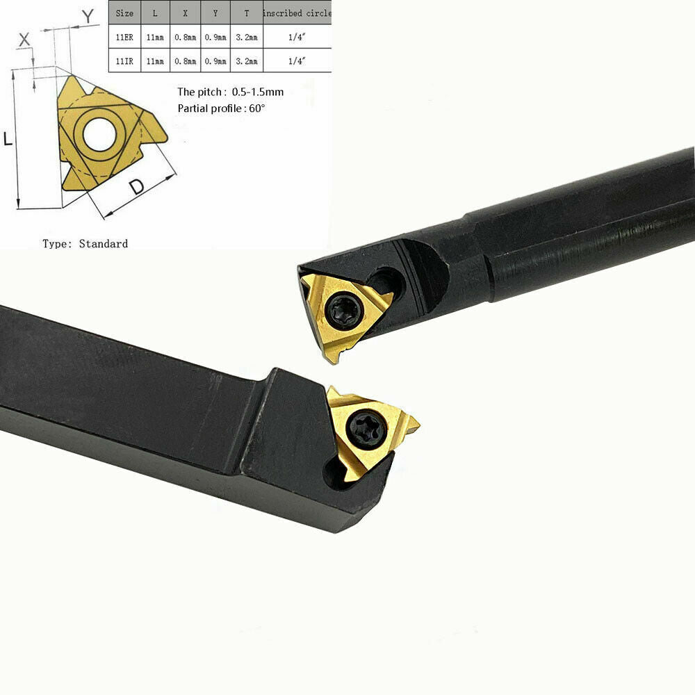 SER1212H11 Lathe Threading Turning Tool Holder+11ER AG60 BP010 Threading insert