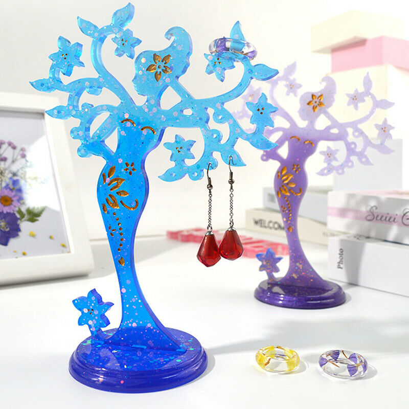 DIY Craft Jewelry Display Shelf Mold Pendant Earring Necklace Show Stand Rac Rf