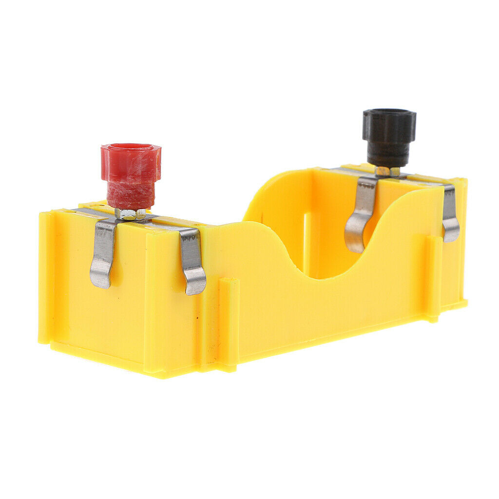 Yellow Plastic Battery Holder Cell 1 Size D Case Box for Physical Teaching