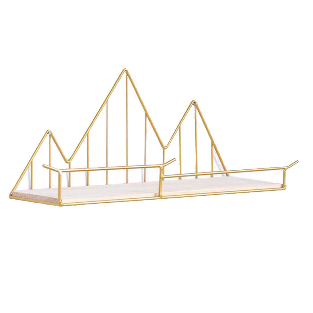 2pcs Iron Grid Wall Shelf Wall Storage Rack Display Shelf for Living Room