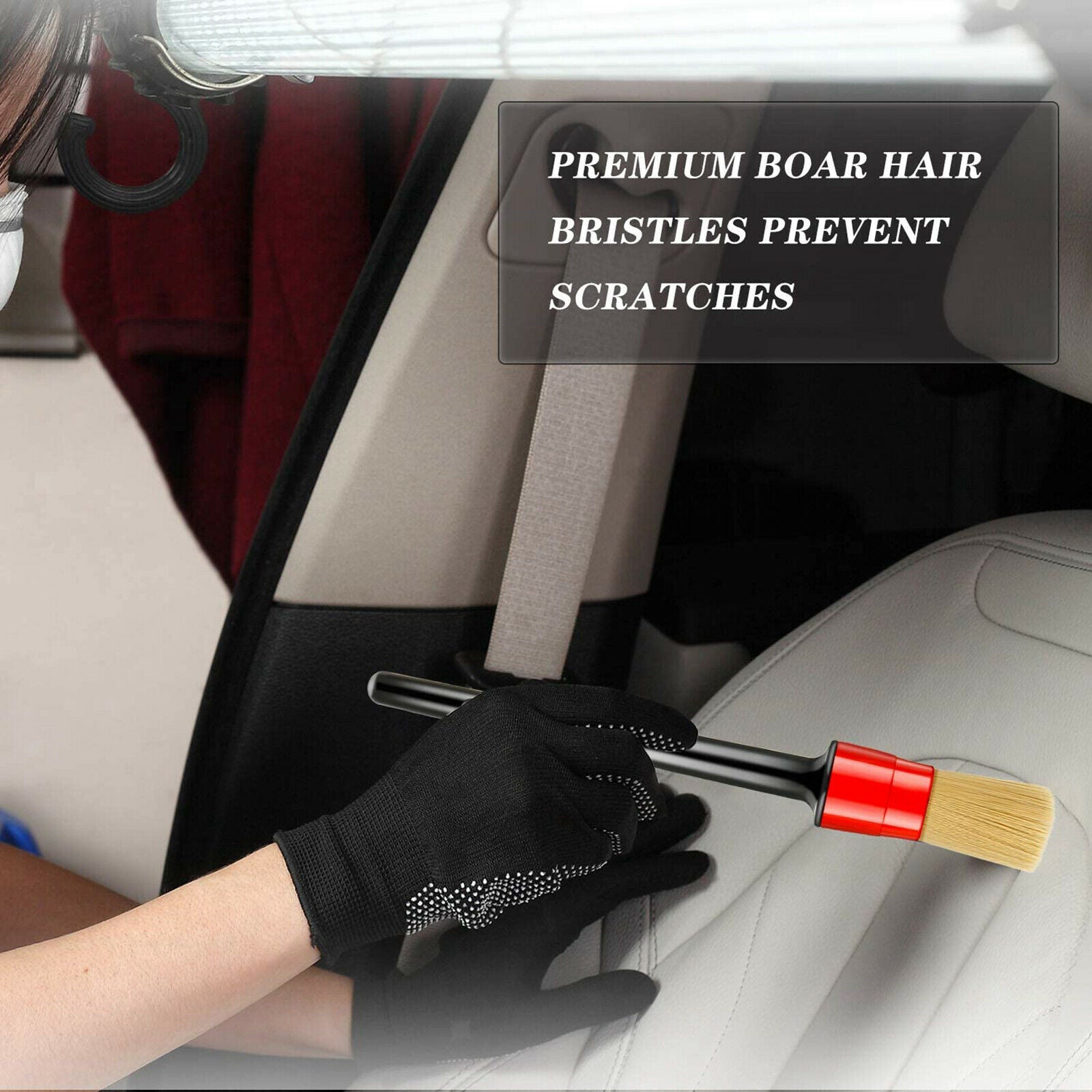 10Pieces   Easy Reach Wheel Seam Wheel & Tire Brush Car Detailing Kit