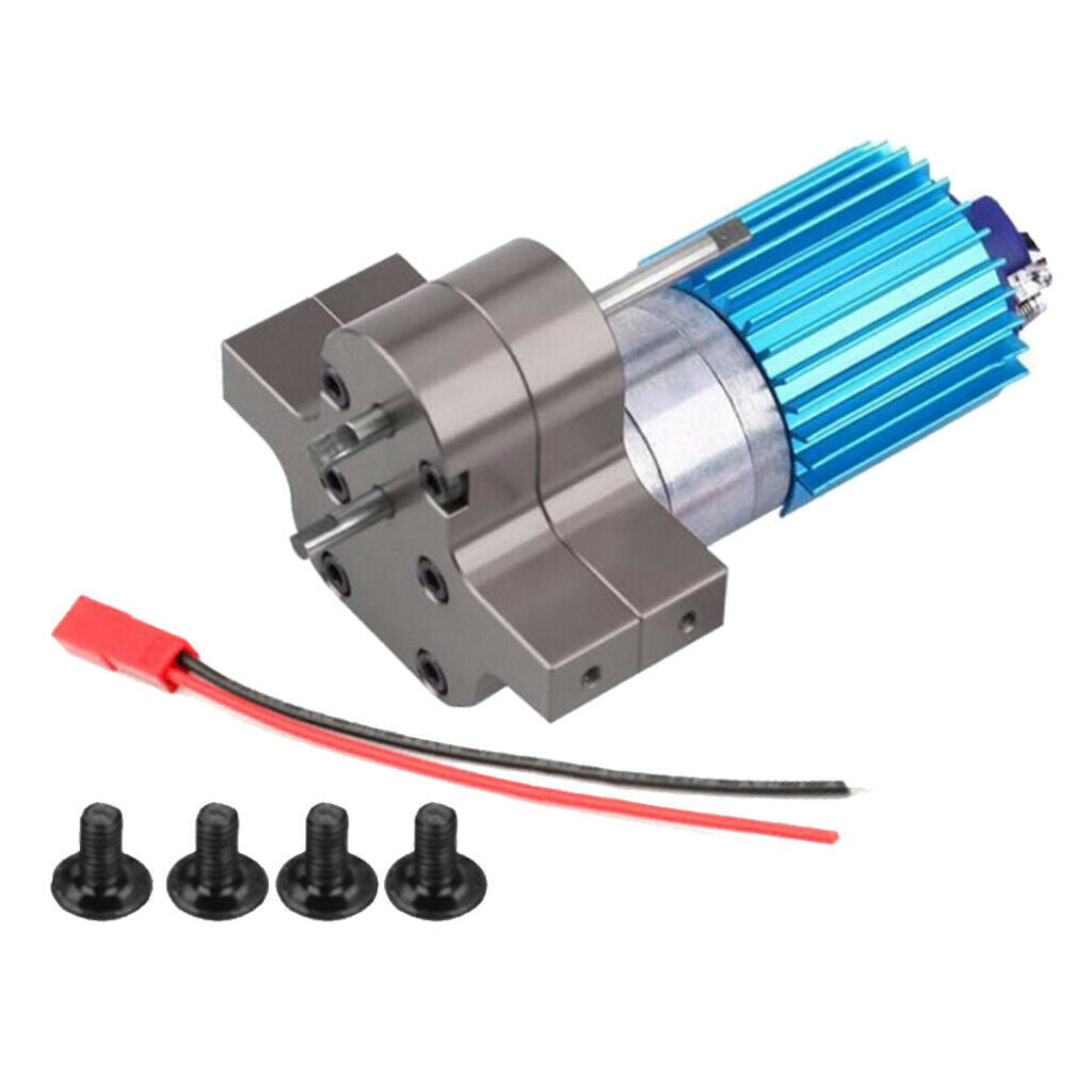 RC Car Speed Change Gear Box Metal Gearbox 370 Brush Motor Titanium color