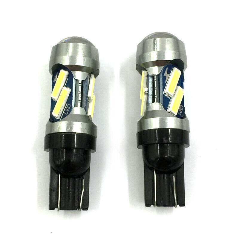 10x DC12V Aluminum White LED Canbus Error Free Silica Light Bulb Xenon T10 7000K