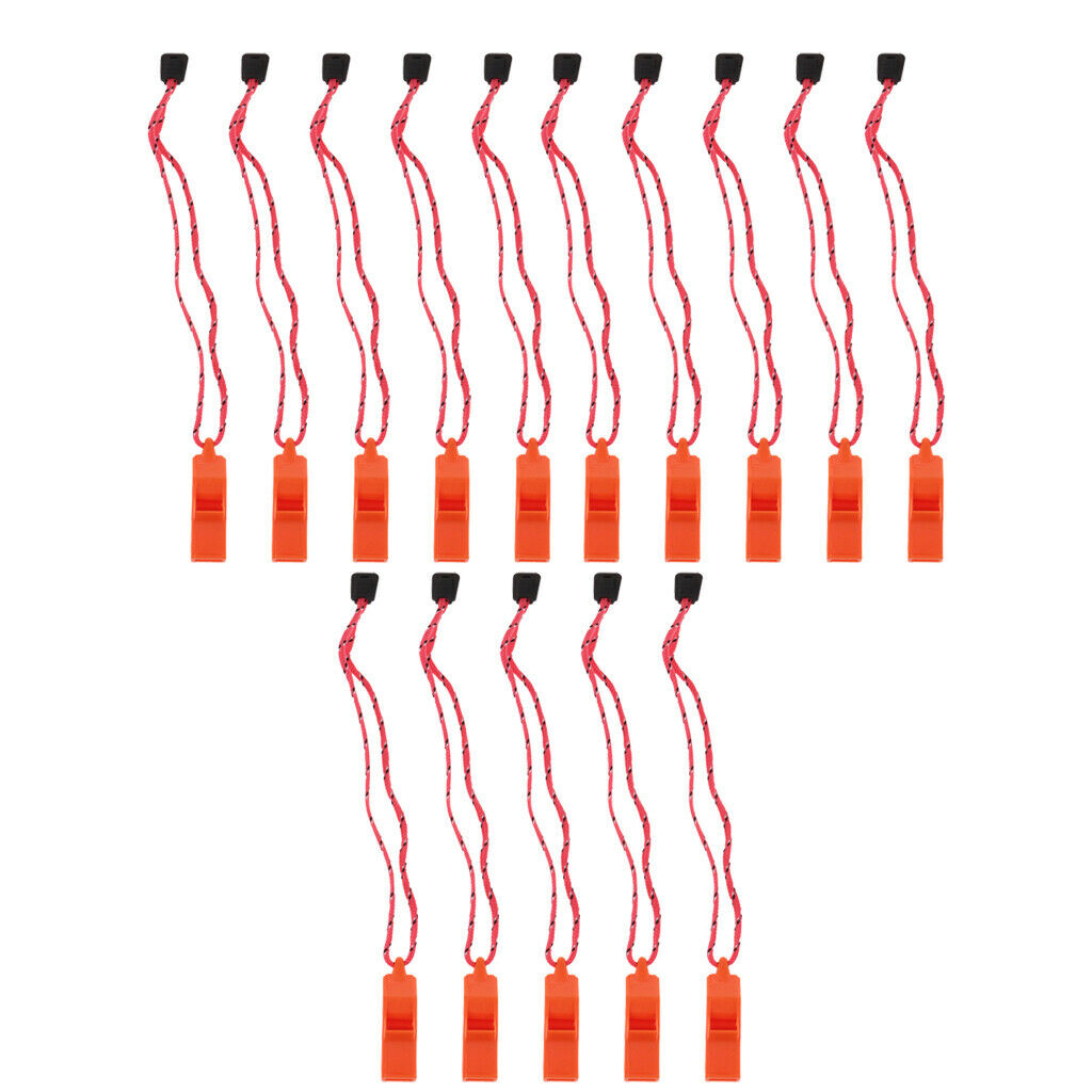 15 Packs Emergency Whistle for Safety Boating Camping Survival Signaling