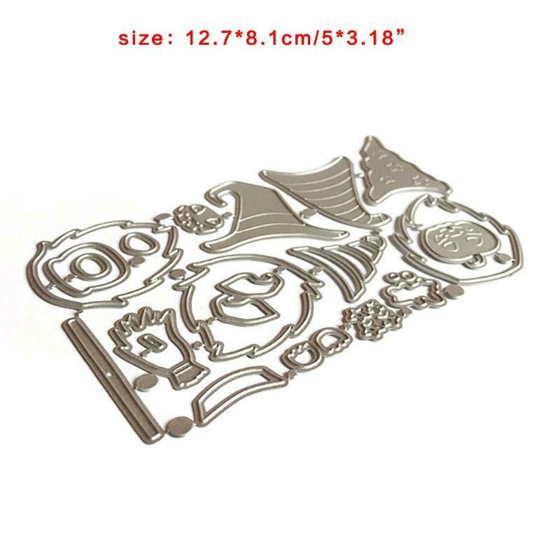 Gnomish Halloween Clear Stamps Carbon Steel Embossing Mould for Card Making
