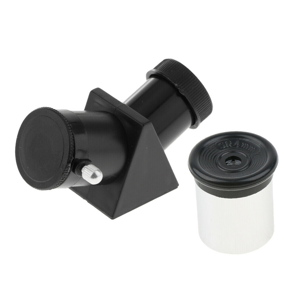 0.965" 45 Degree Star Diagonal Mirror+SR4mm Eyepiece for Astronomy Telescope