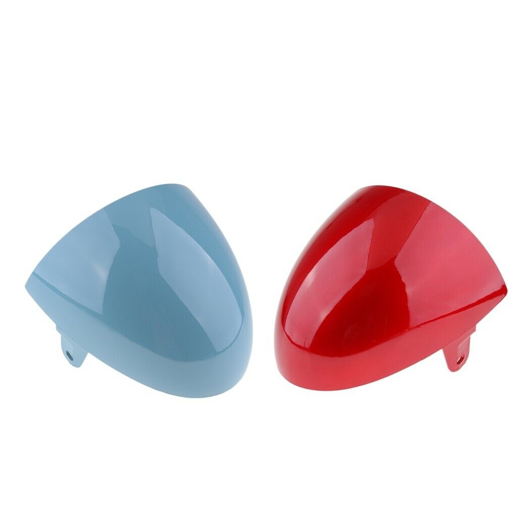 2 Pieces Motorcycle ABS Rear Seat Cowl Cover for Cafe Racer Blue+Red