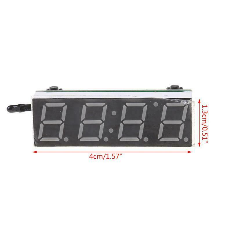 Digital Car LED Electronic Clock Time Temperature Voltage 3 in 1 Meter 12V 5-20V