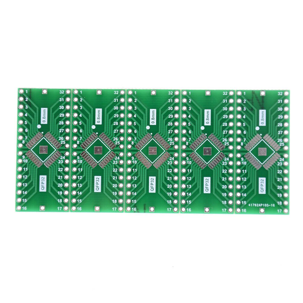 5Pcs TQFP/LQFP/EQFP/QFP32 0.8mm to DIP32 Adapter PCB Board Convert.l8