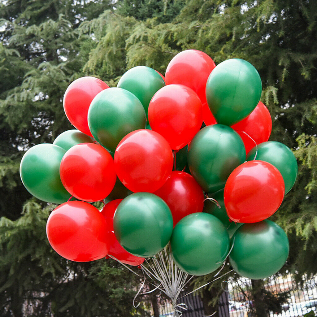 40 Pieces Halloween Balloon Party Decorations Photo Prop Red & Dark green