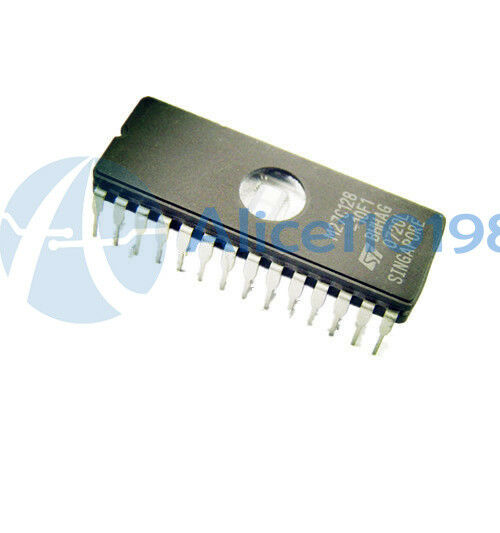 10PCS M27C128A-10F1 IC EPROM 128KBIT 100NS 28CDIP NEW