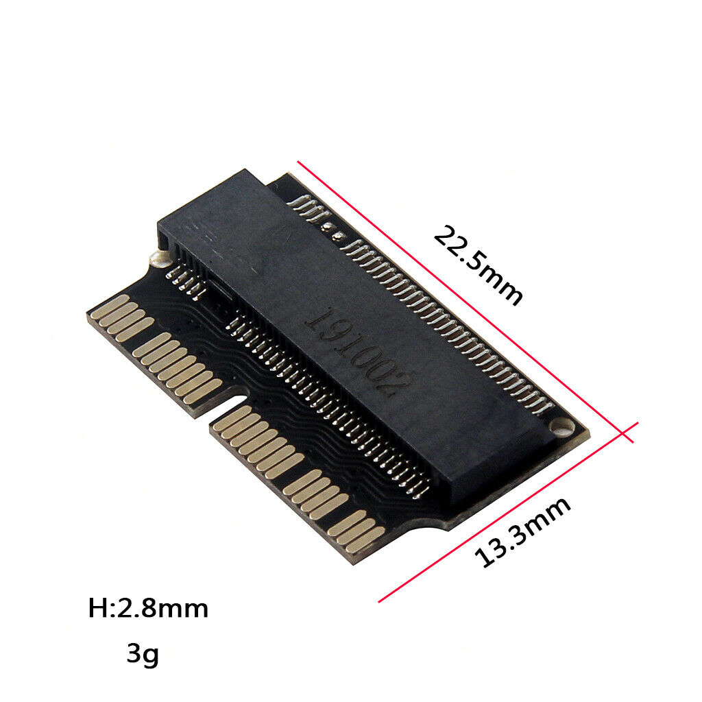 M.2 AHCI NVMe SSD M Key Converter Adapter for MacBook 2013-2017 12+16Pin