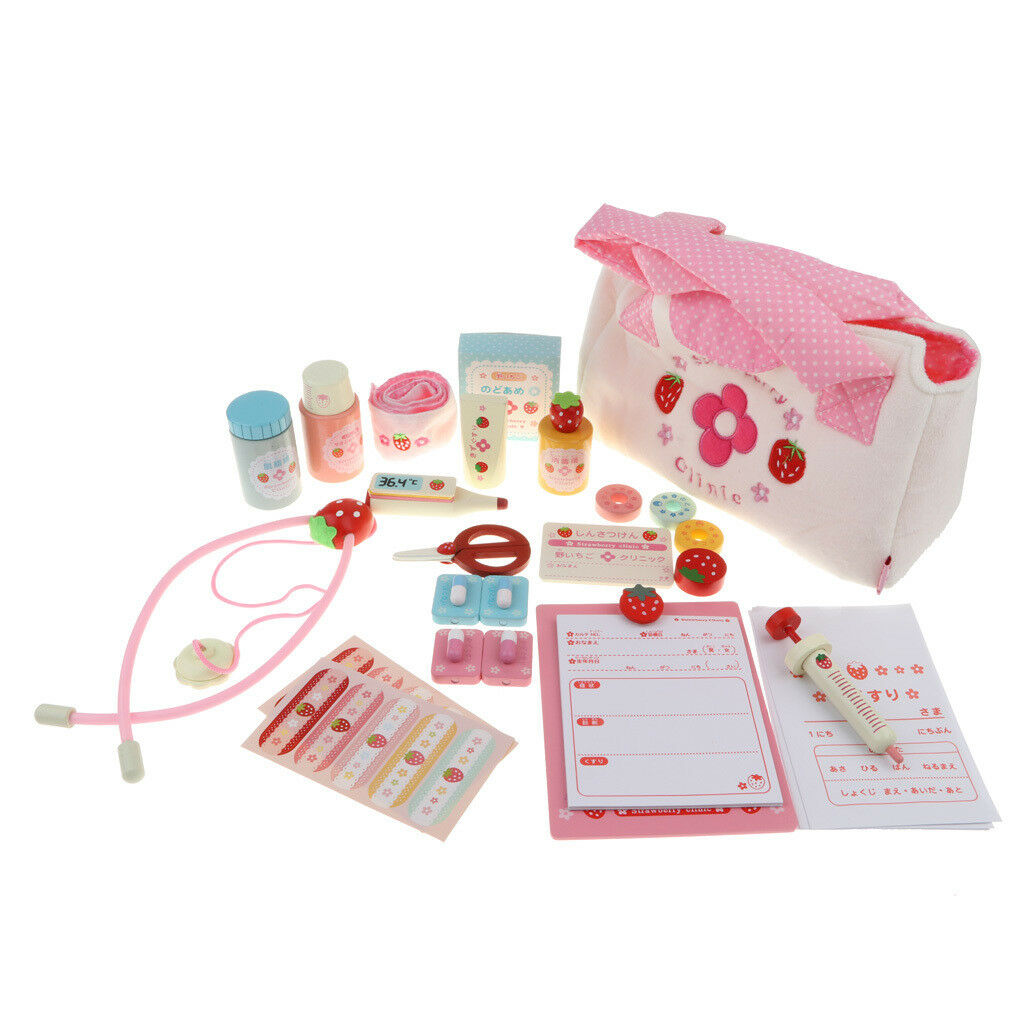 28x Doctor & Nurse   Kit Girl  Role Pretend Play Fun Wooden Toys