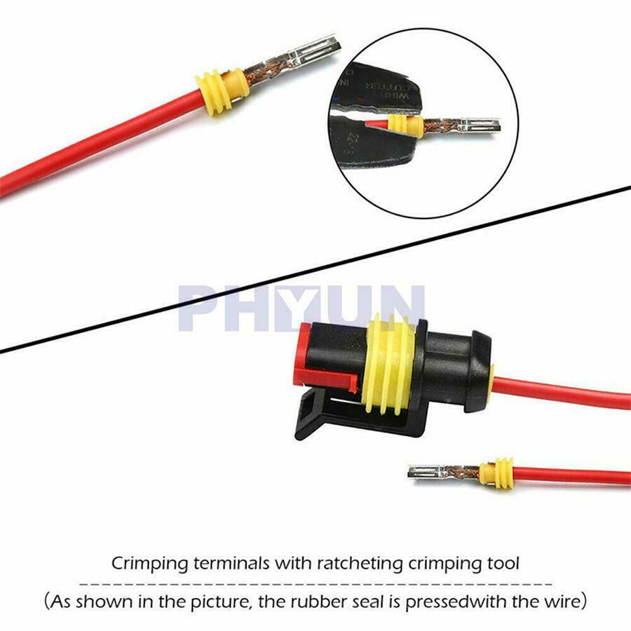 708x 43Set 1-6 Pin Way Car Sealed Waterproof Electrical Wire Connector Plug Kit