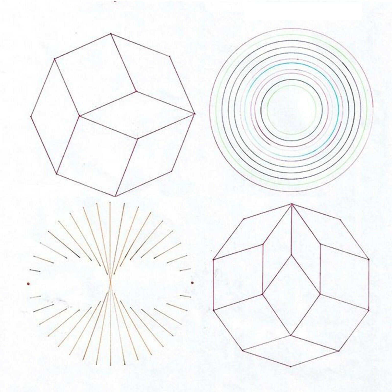 2X Multifunctional Drawing Ruler Geometric Drawing Measuring Tools for Drafting