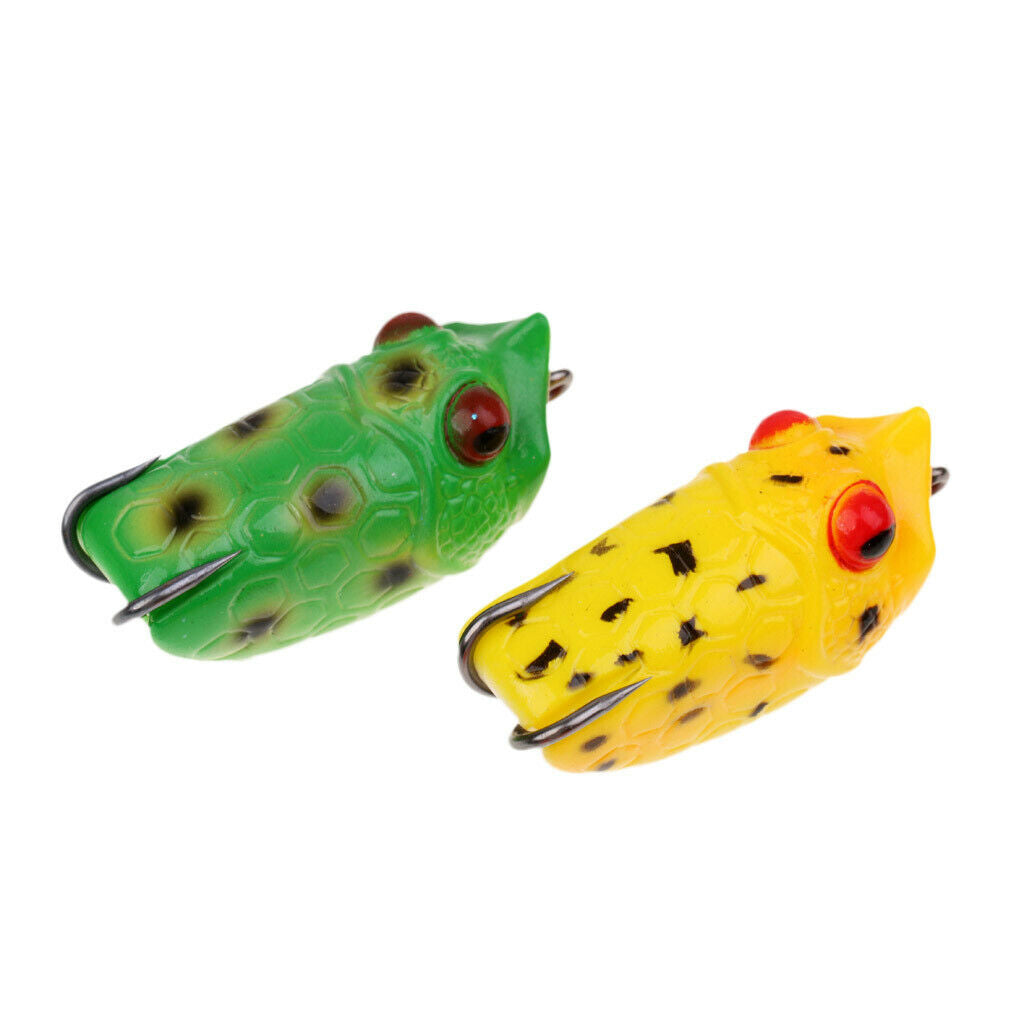 6 Pieces Fishing Lures Topwater Floating Frog Baits With