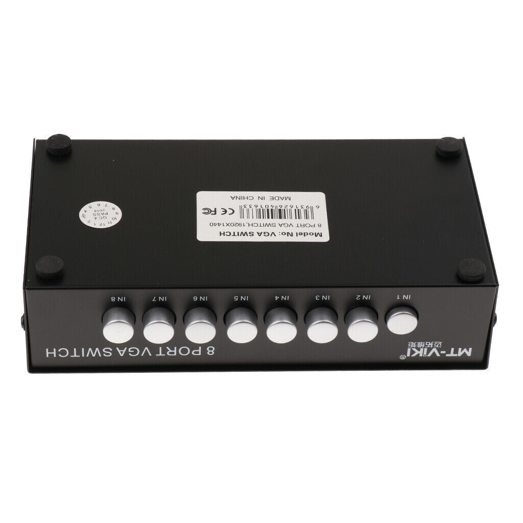 VGA Swicther Box 8 In 1 Out with Manual Switch Button 1920*1440 for LCD TV