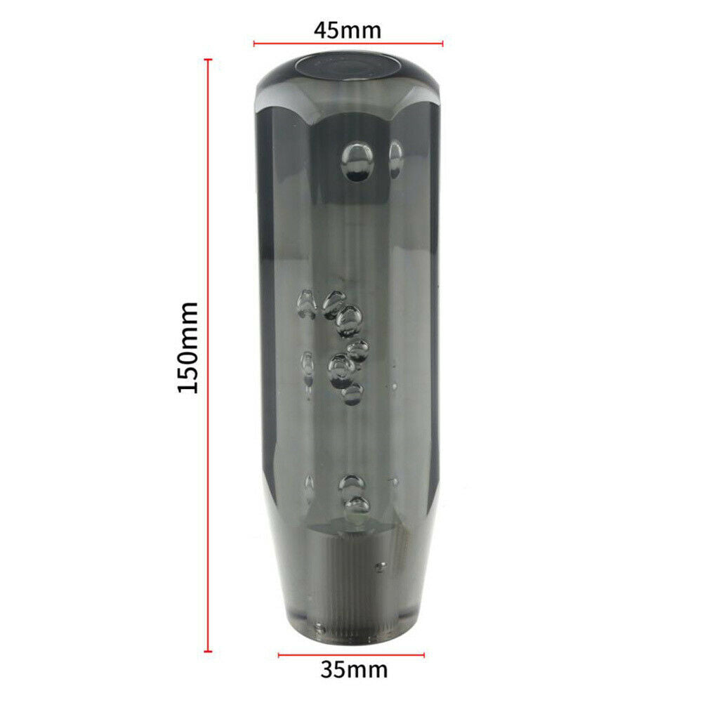 Shift Knob Stick Transparent Crystal Bubble  Blue Throw Gear Shifter 15cm