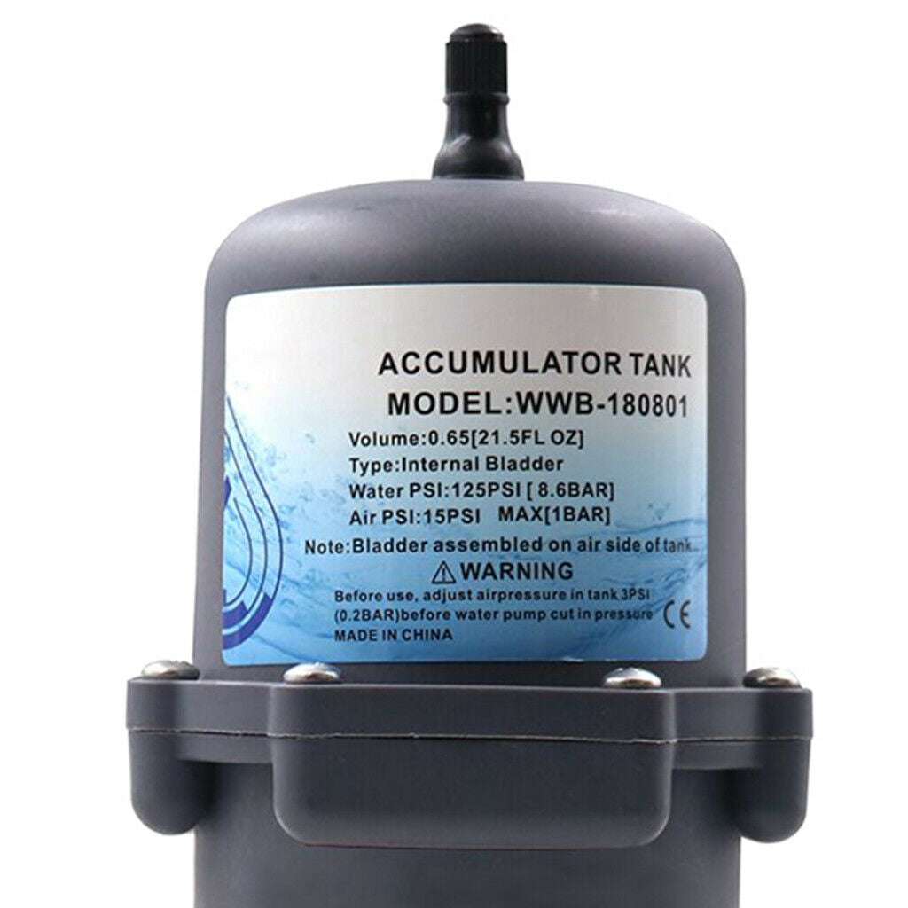 Heavy Duty Accumulator Tank for RV Yacht Caravan Assy 125psi Water System 1/2