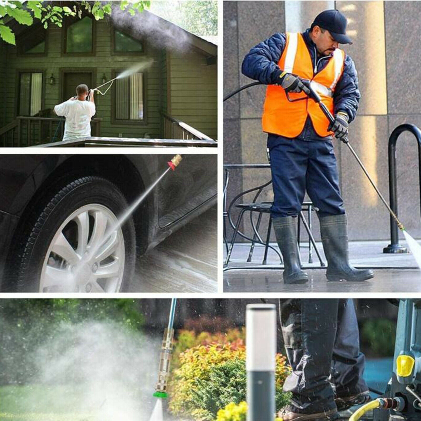 7x High Pressure Washer Spray Nozzle Tips 1/4 inch Quick Connect Fitting