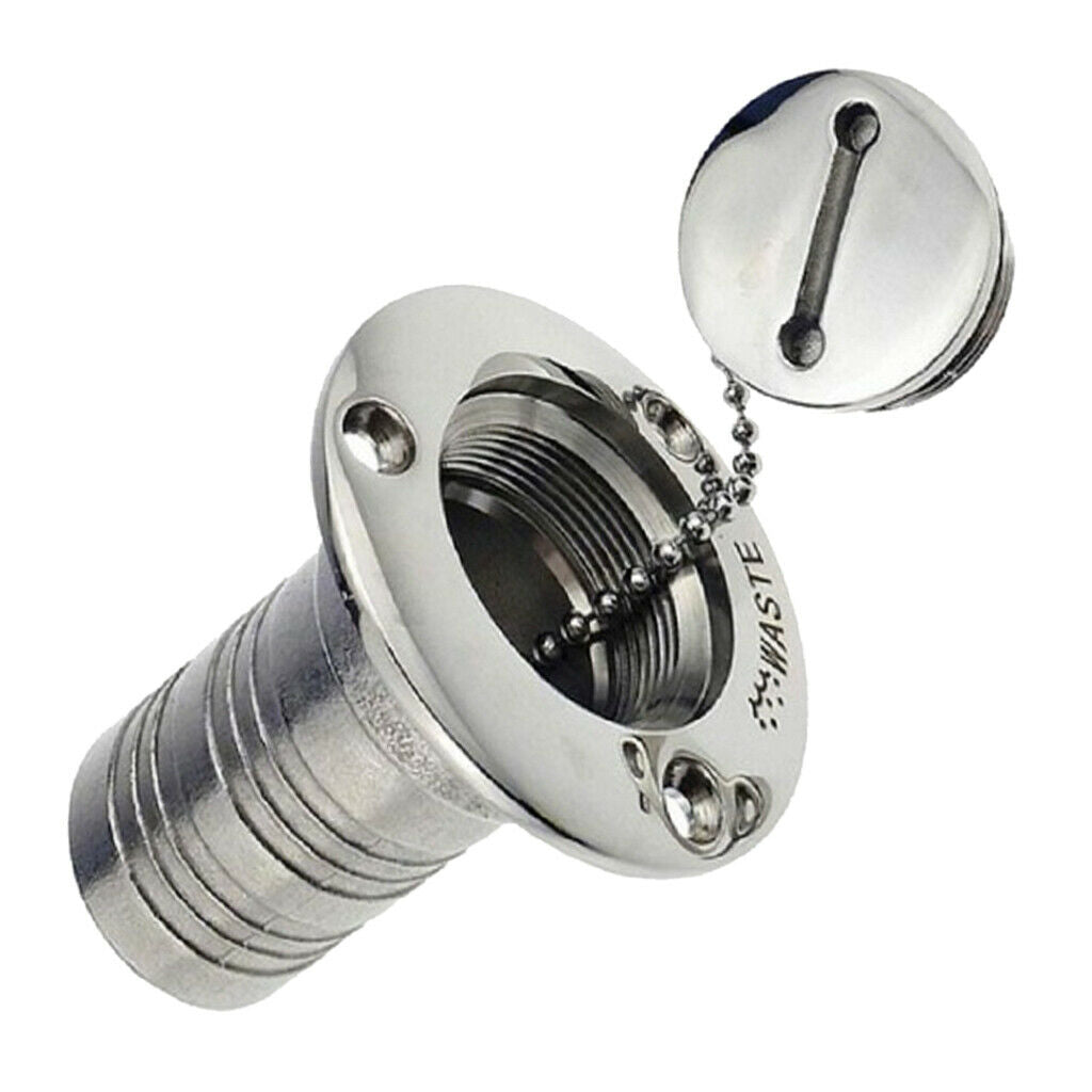 38mm Marine Boat Waste Fuel Tank Deck Fill Filler & Key Stainless Steel