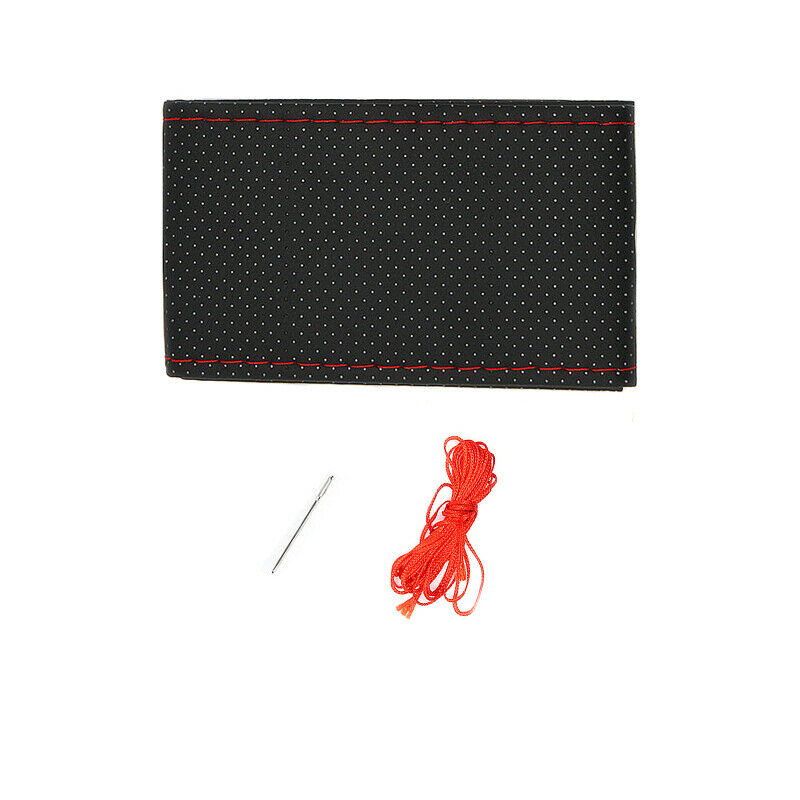 DIY Car Truck Leather Steering Wheel Cover With Needles and Thread