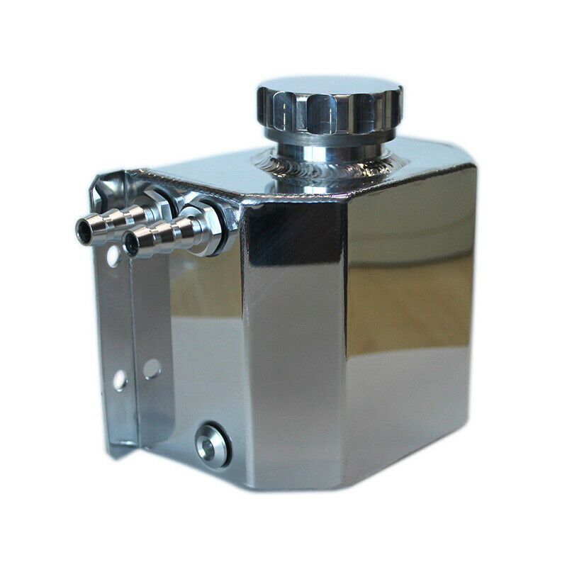 Universal Vehicle Aluminium Coolant Tank 1000ml (1L) Oil Catch Can Breather Tank