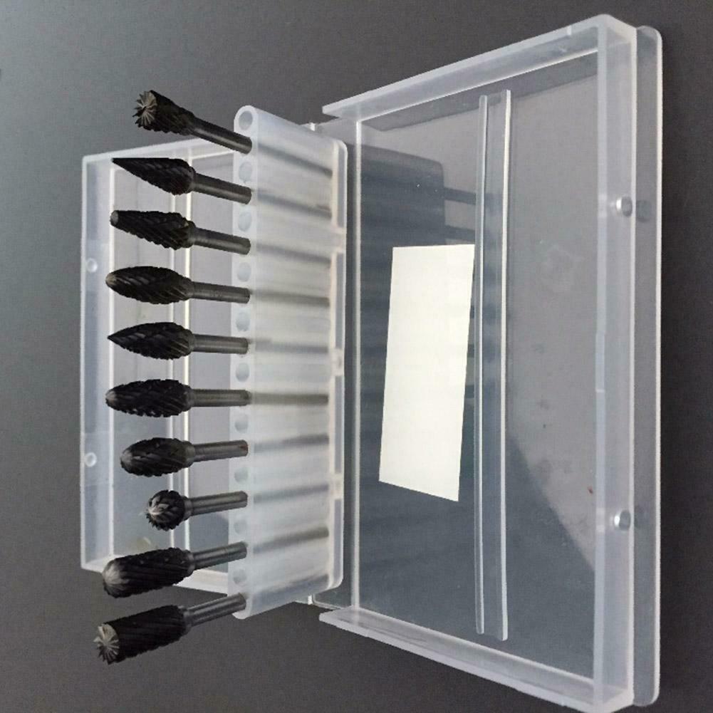 Nail Art 20 Holes Slots Drill Bit Holder Display Grinding Heads Storage Box @