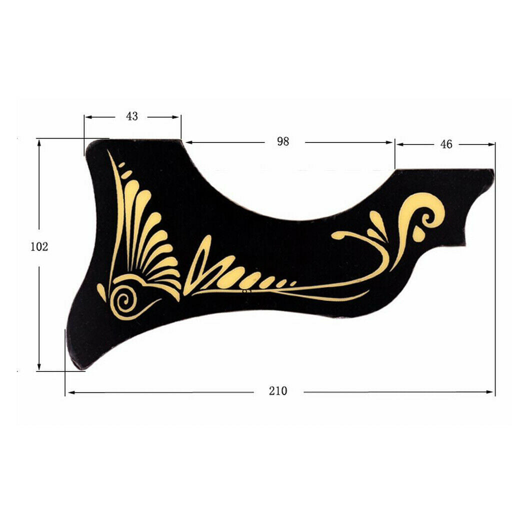 Scratch-resistant Plate for Pickguard 40/41 "Acoustic Folk Guitar Black