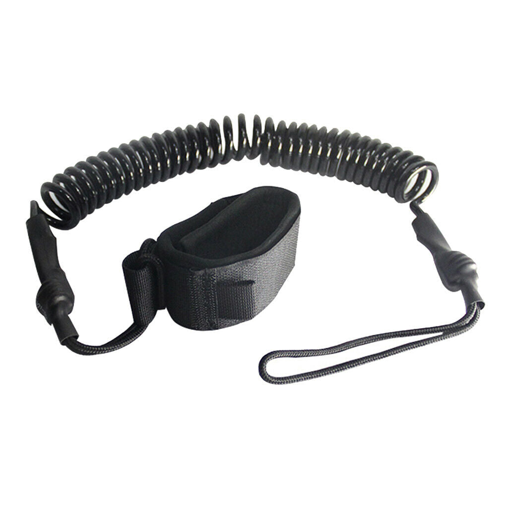 Premium Surfboard Coiled Leash SUPs Leg Rope 10ft Surfboarding Surfing Secure