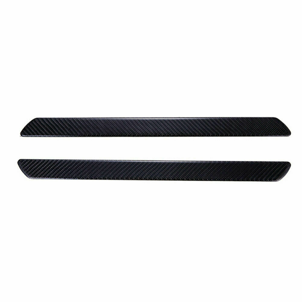 4X Car Door Sill Cover Black Carbon Fiber Plate Panel Step Protector