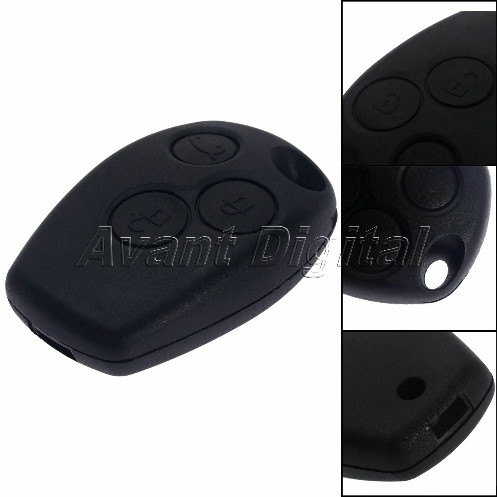 Replacement 3 Buttons Remote Key Shell Case For Renault Modus Clio MK3 Twingo