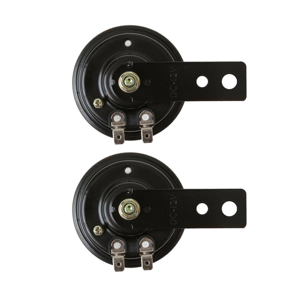 2 Pieces Motorcycle Car Electric 12V 1.5A 110dB Warn Loud Air Horn Trumpet