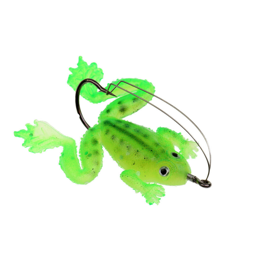 8 Pcs Soft Frog Lure Bass Fishing Hooks Bait Tackle Topwater Fishing Tool