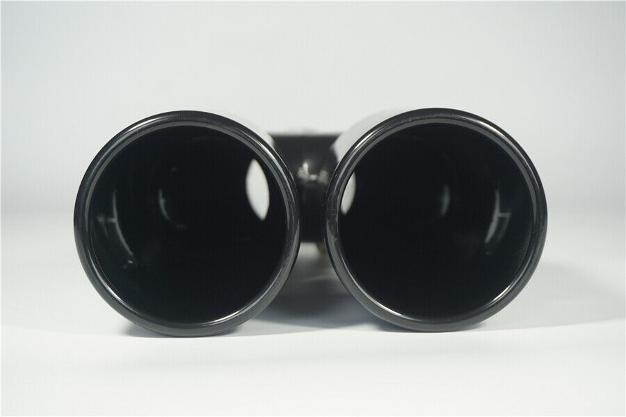 2.5" Inlet 3.5" Car SUV Exhaust Pipe Tail Dual Muffler Tip Gloss Black 1PCS UK