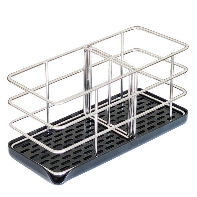 Kitchen Sink Caddy Organizer Stainless Steel Sponge Soap Brush Holder with DL9X7