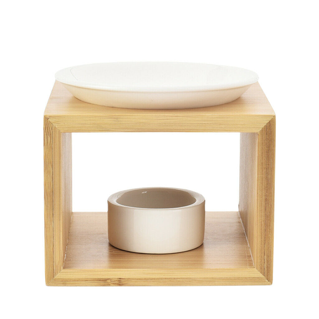 Tealight Holder Wooden Frame Essential Oil Burner Yoga Room Home Decor