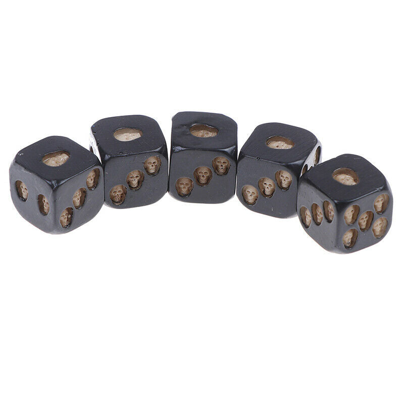 New Black Color 5 Pcs Set Creative Game Cube Dice, Role Playing Di gtJCAUBDDD