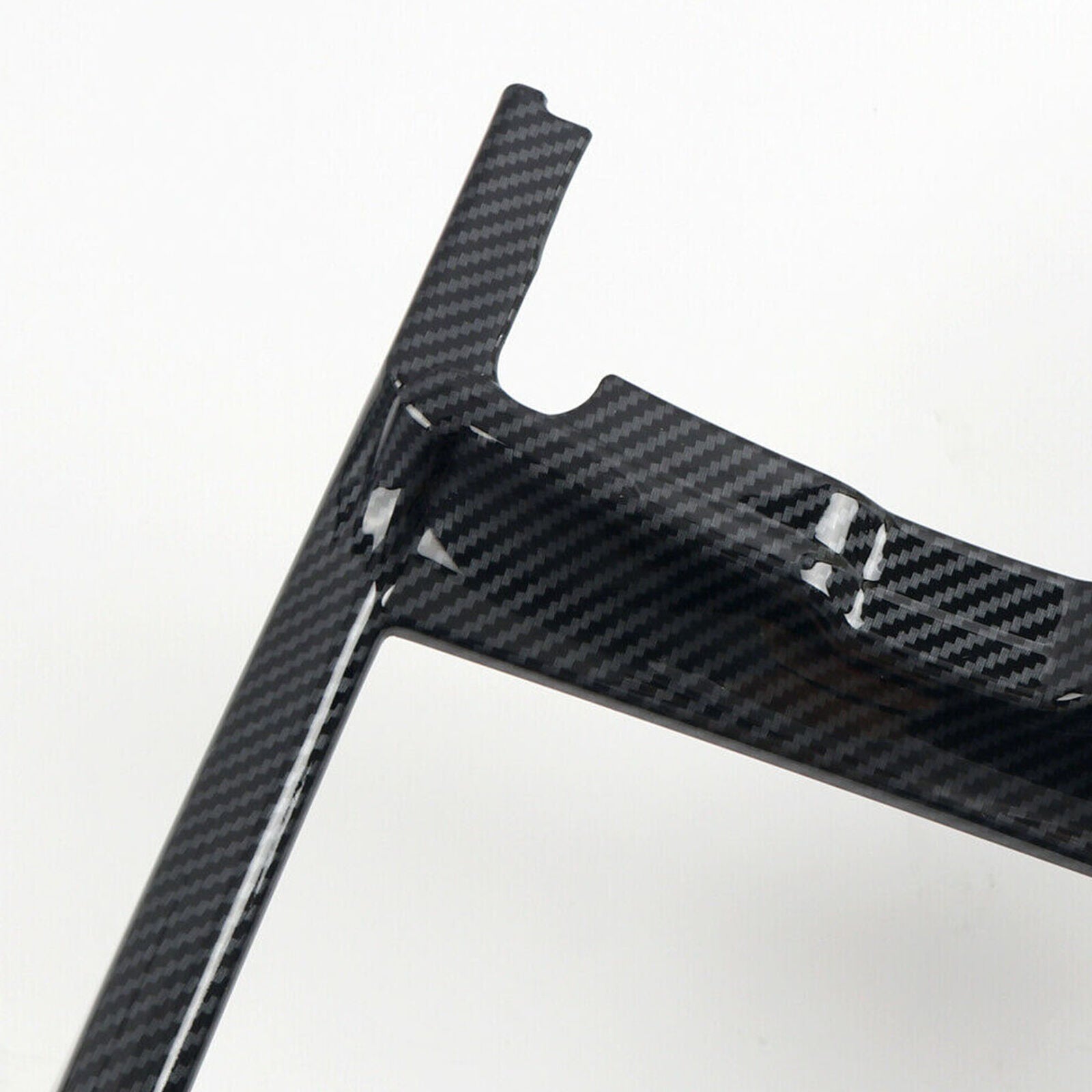 Carbon Fiber Black Front Water Cup Holder Frame Trim For Dodge Charger 2015-2020
